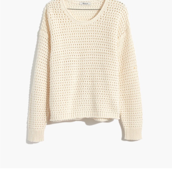 Madewell Sweaters - Madewell Cream Textured Sweater Size Medium crochet